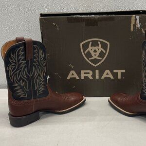 NEW ARIAT Men’s Sport Western Cowboy Boots – Wide Square Toe, Brown, Size 7.5D